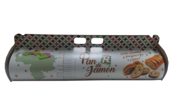 CAJA PAN JAMON PERSONALIZADA CON ASA 49x15x10cm 50 Und - Image 2