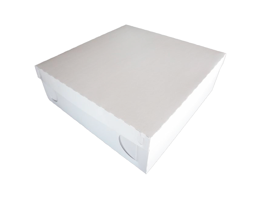 CAJA TORTA BLANCA 25x25x15cm (10x10x6»  25x25x15 cm) 1 Paq x 50 Und – RB  Producciones