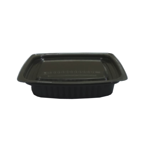DELIPACK 2 PIEZAS 8oz (250cc) BASE NEGRA / TAPA TRANSPARENTE
