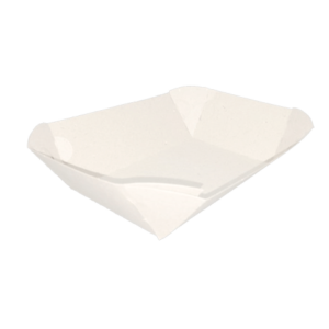 CANOAS 1Lb (0.45Kg) BLANCA  (4x3x2'' | 10.5x7x4 cm) 1 Paq x 50 Und