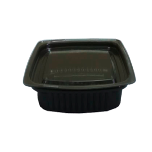 DELIPACK 2 PIEZAS 26oz (750cc) BASE NEGRA / TAPA TRANSPARENTE