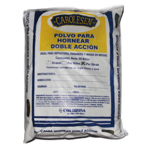 POLVO HORNEAR DOBLE ACCIÓN CAROLESEN 30 KG x LIBRA