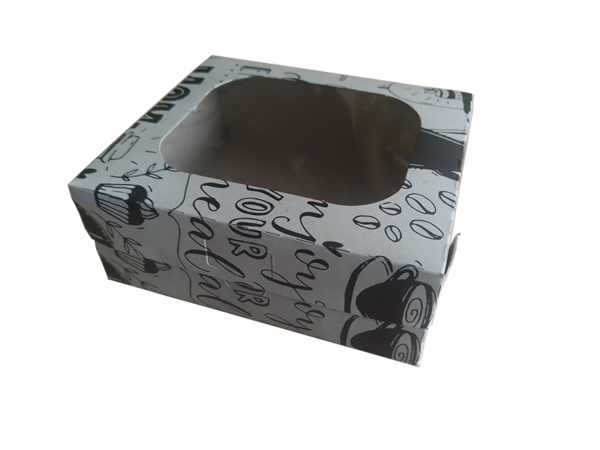 CAJA 3 PASTELES VENTANA GENERICA 15x13x6cm 50 Und
